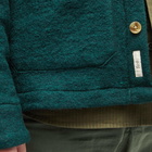 Foret Men's Ivy Wool Fleece Overshirt in Dark Green