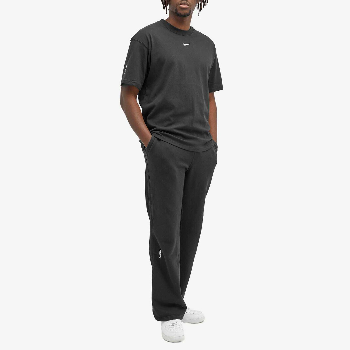 Nike x NOCTA Cardinal Stock Open Hem Fleece Pant in Black &White