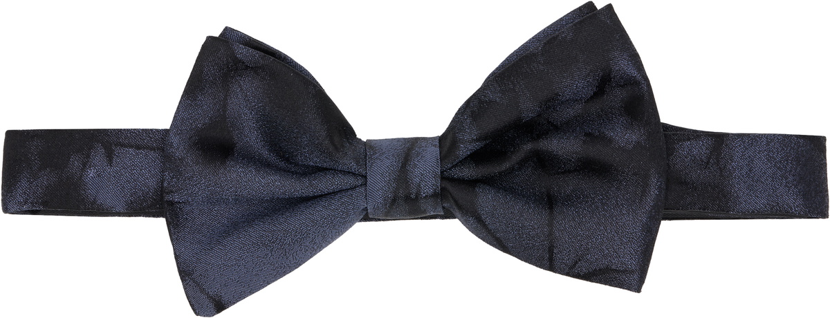 Dries Van Noten Black Silk Bow Tie