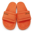 Heron Preston Orange Slider Sandals