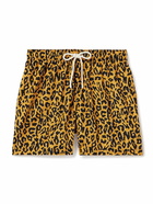 Palm Angels - Straight-Leg Mid-Length Cheetah-Print Swim Shorts - Orange