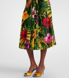 Dolce&Gabbana Draped floral midi skirt