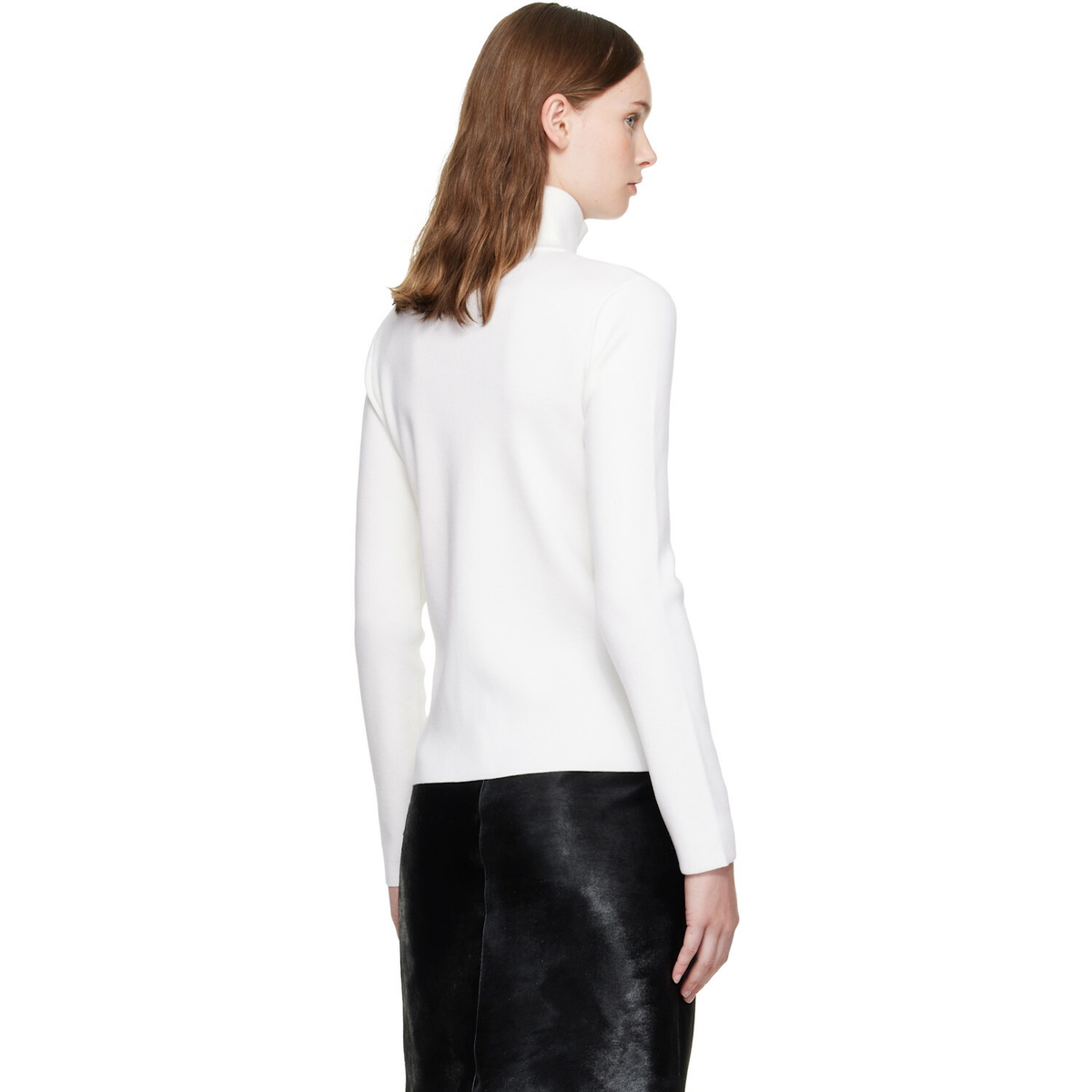 Courrèges White Zipped Merino Wool Cardigan