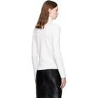 Courrèges White Zipped Merino Wool Cardigan
