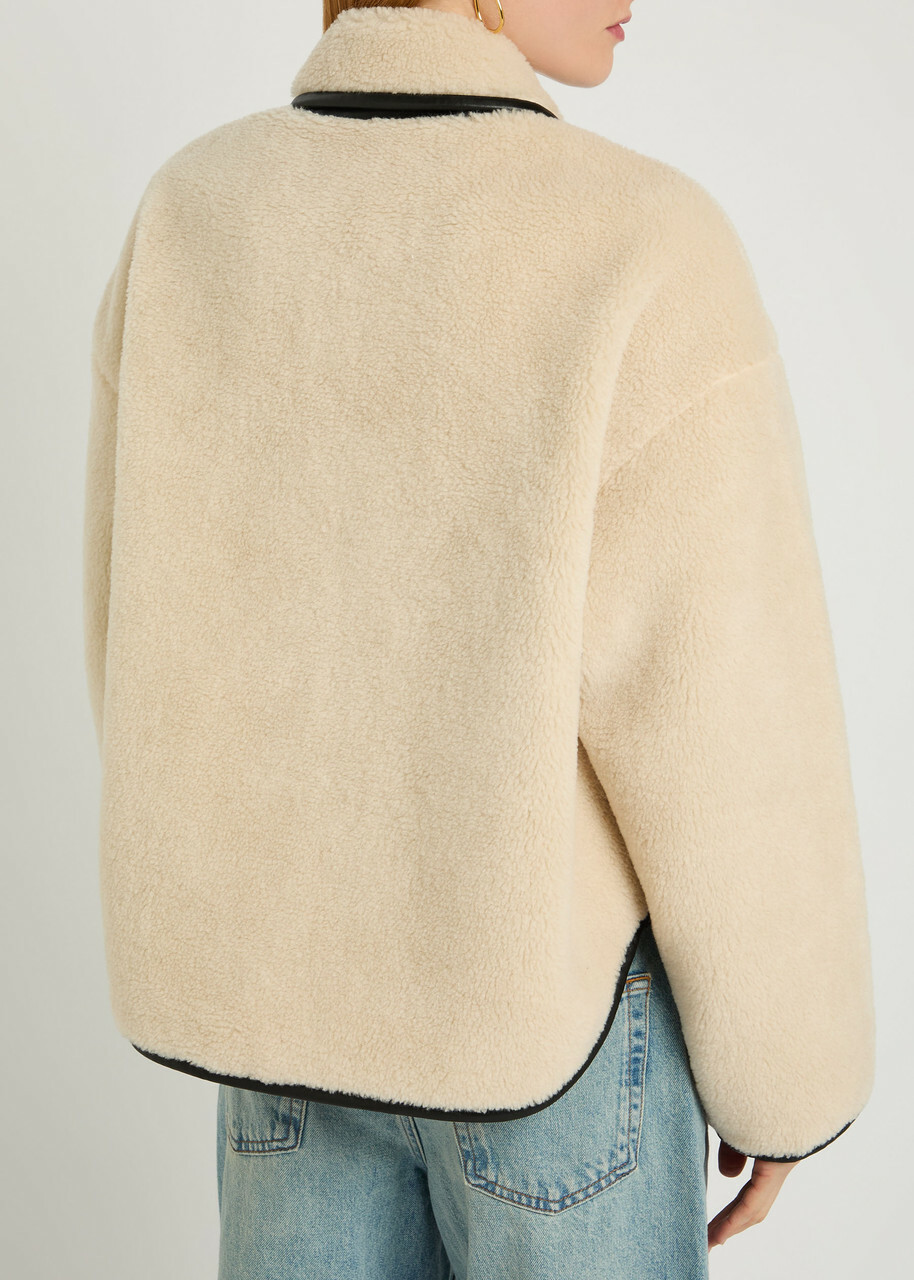 Anine Bing Camden Teddy Jacket Cream