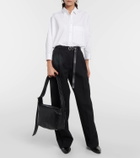 Jil Sander Large faux leather shoulder bag