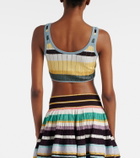 Alaïa Striped cropped tank top
