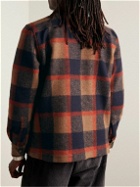 Portuguese Flannel - Catch Checked Brushed-Fleece Overshirt - Brown