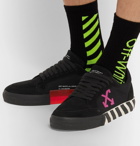 Off-White - Canvas and Suede Sneakers - Black