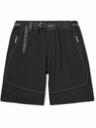 And Wander - Straight-Leg Belted Shell Shorts - Black