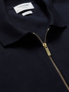 Thom Browne - Striped Merino Wool Zip-Up Cardigan - Blue