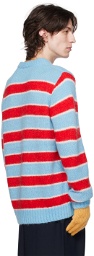 Charles Jeffrey Loverboy Blue & Red Gloves Sweater