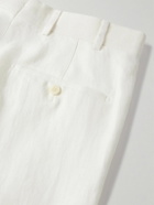 Kingsman - Straight-Leg Linen-Twill Shorts - White