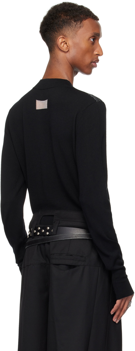 NULLUS Black Gradient Stripes Sweater NULLUS NULLUS Black Gradient Stripes Sweater NULLUS