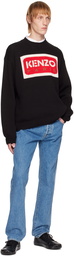 Kenzo Black Kenzo Paris Intarsia Sweater