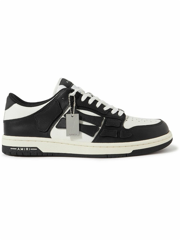 Photo: AMIRI - Skel-Top Colour-Block Leather Sneakers - Black