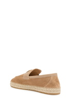 Valentino Garavani Vlogo Suede Espadrille Loafers Camel