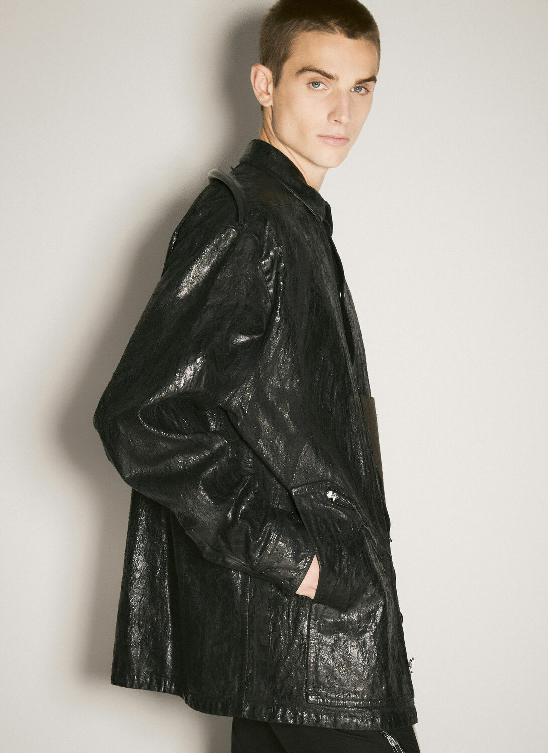 Rick Owens Distressed Denim Jacket