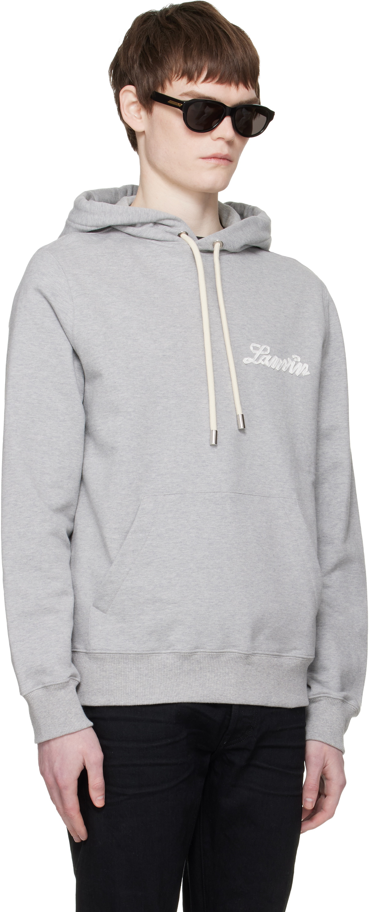 Lanvin Gray 'Lanvin Ribbon' Hoodie