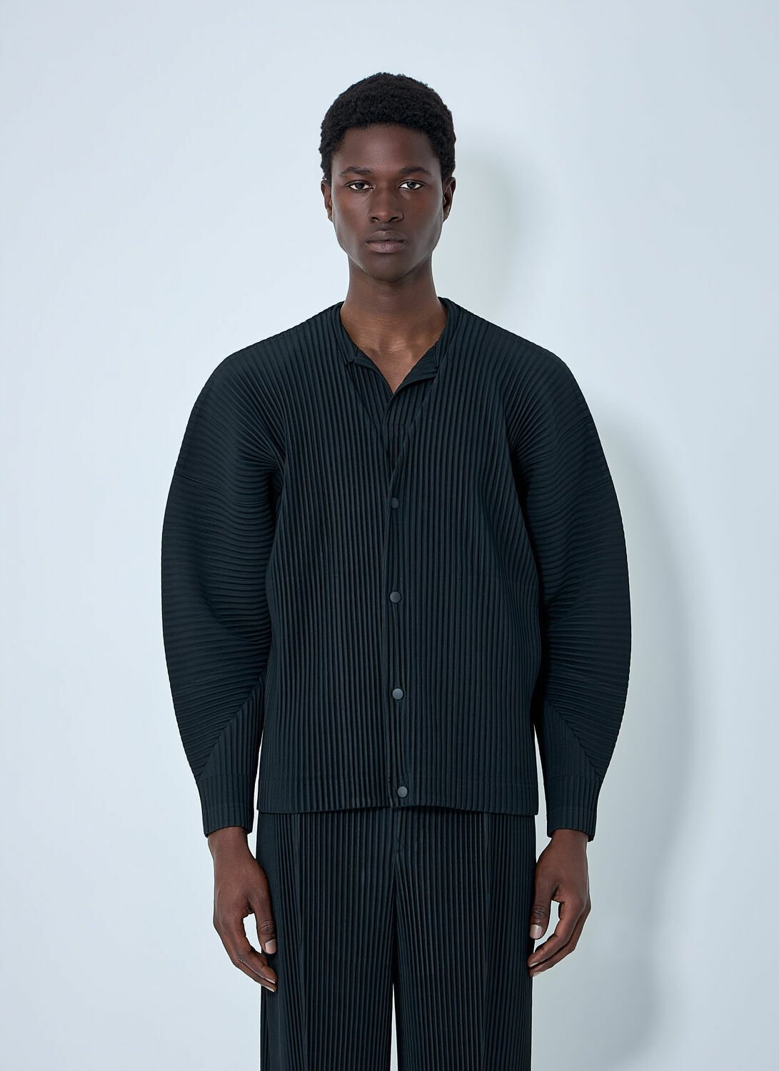 Homme Plissé Issey Miyake Pleated Button-Up Jacket