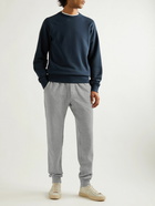 TOM FORD - Tapered Brushed Cotton-Blend Jersey Sweatpants - Gray