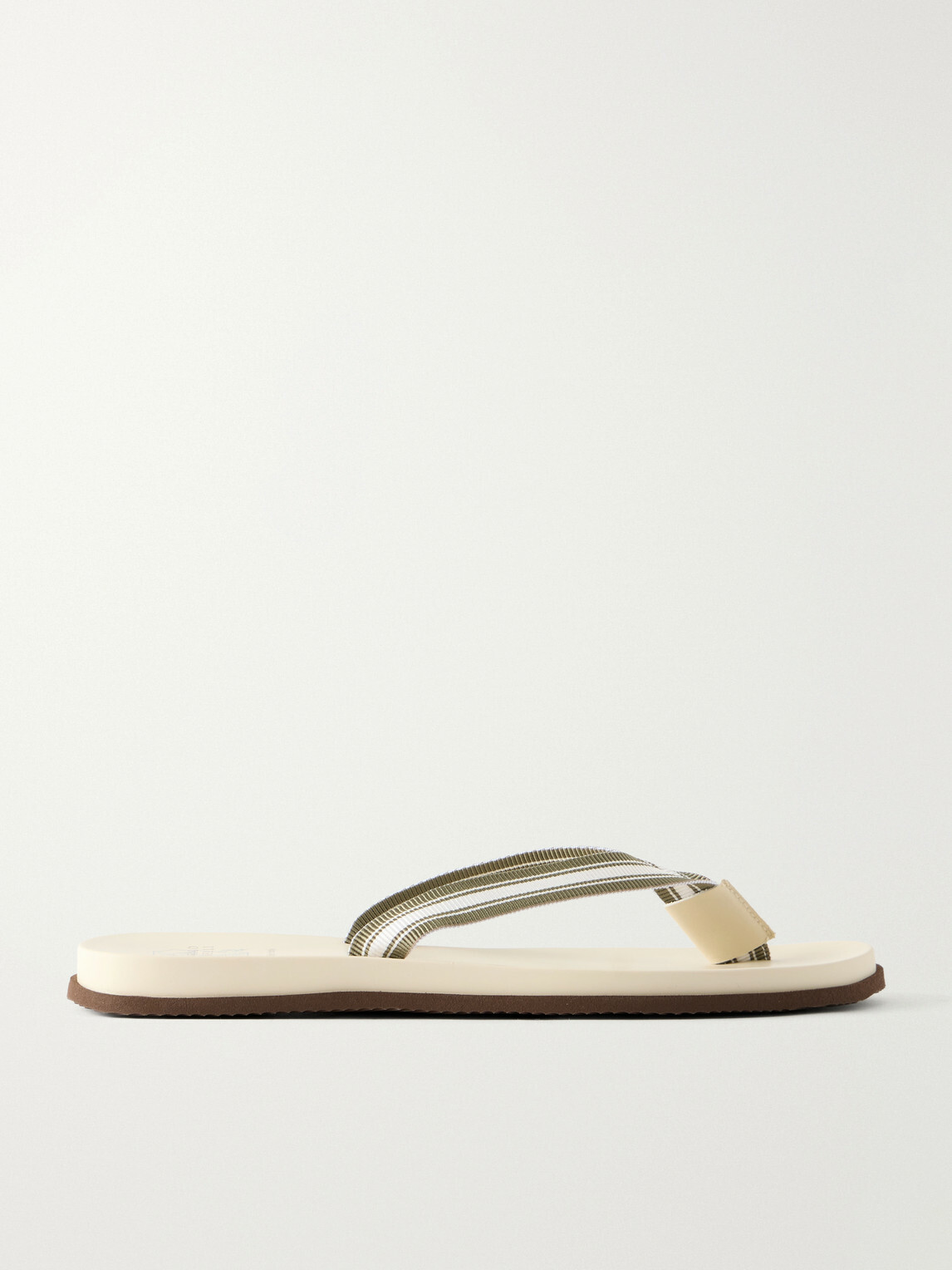 Brunello Cucinelli - Striped Canvas Flip Flops - Green