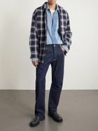 424 - HOORSENBUHS Two-Tone Denim Shirt - Blue