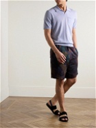 Altea - Slim-Fit Garment-Dyed Cotton Polo Shirt - Blue