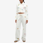 Casablanca Women's Elements En Crayon Crop Track Jacket in White