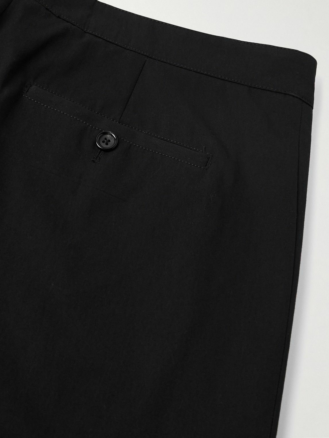 McQueen - Straight-Leg Belted Cotton-Blend Trousers - Black