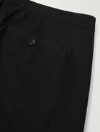 McQueen - Straight-Leg Belted Cotton-Blend Trousers - Black
