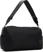 AMI Paris Black Nylon Marcel Large Duffle Bag