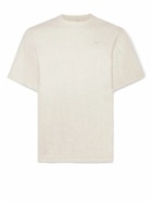 Nike Training - Primary Logo-Embroidered Cotton-Blend Dri-FIT T-Shirt - Neutrals