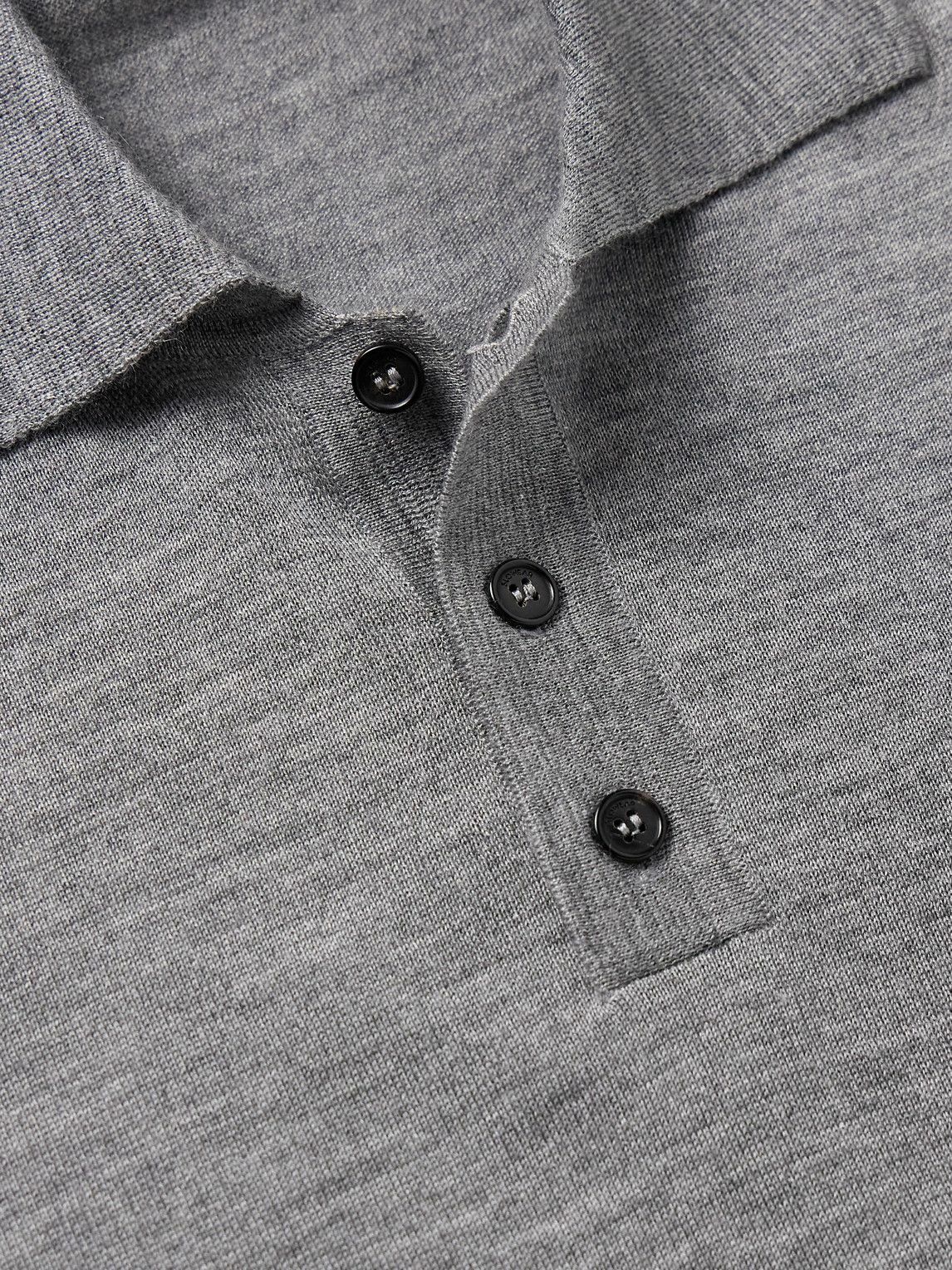 Incotex - Incotex Slim-Fit Cashmere and Silk-Blend Polo Shirt - Gray