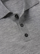 Incotex - Incotex Slim-Fit Cashmere and Silk-Blend Polo Shirt - Gray