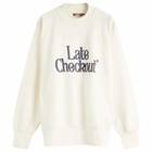 Late Checkout Men's Crewneck Sweatshirt in White