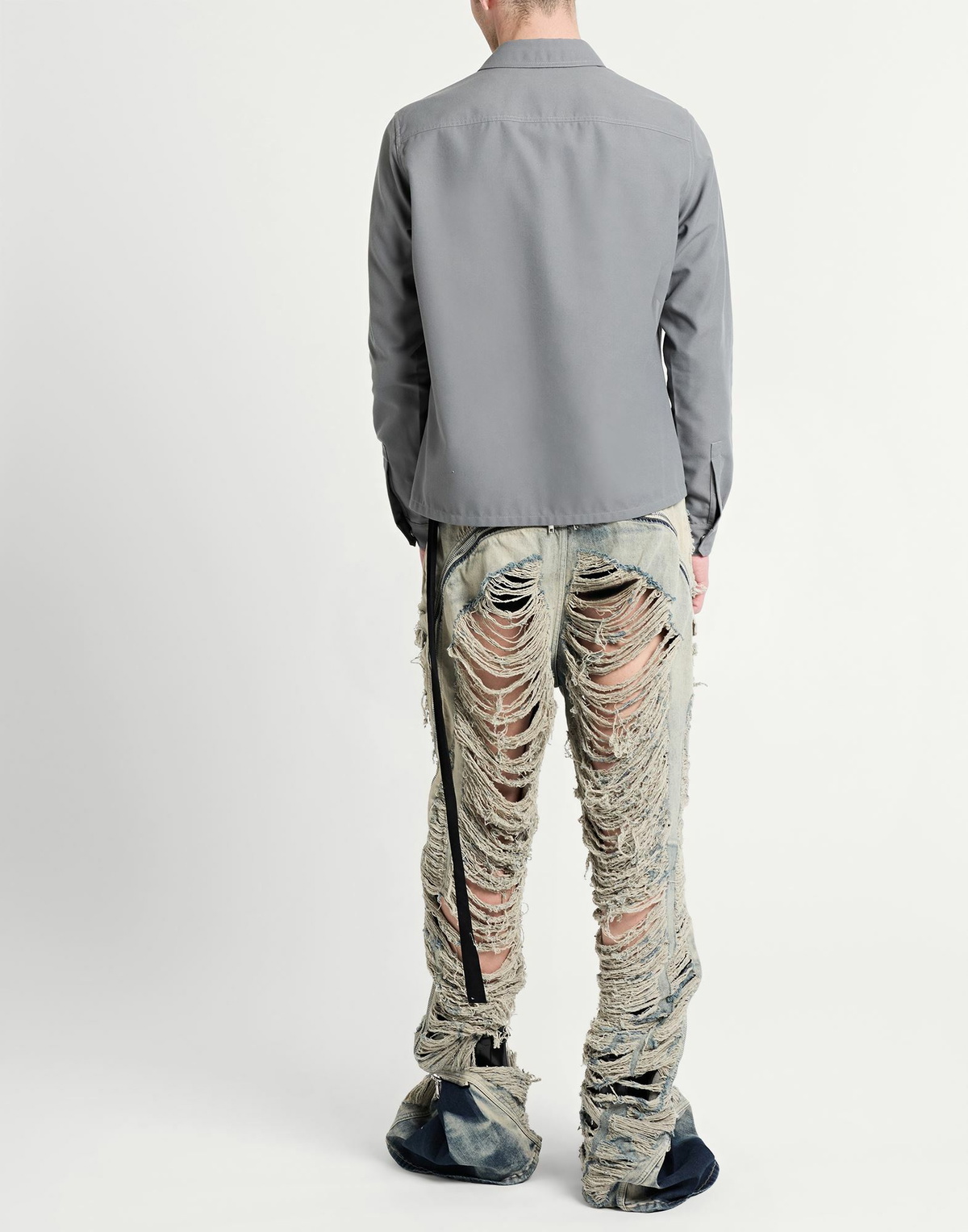 Rick Owens Mens Shirt in Grey
