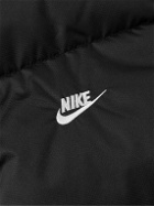 Nike - Sportswear Club Logo-Embroidered Quilted Padded Ripstop Gilet - Black