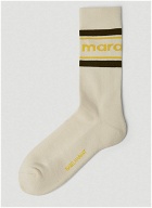 Bonah Logo Jacquard Socks in Cream