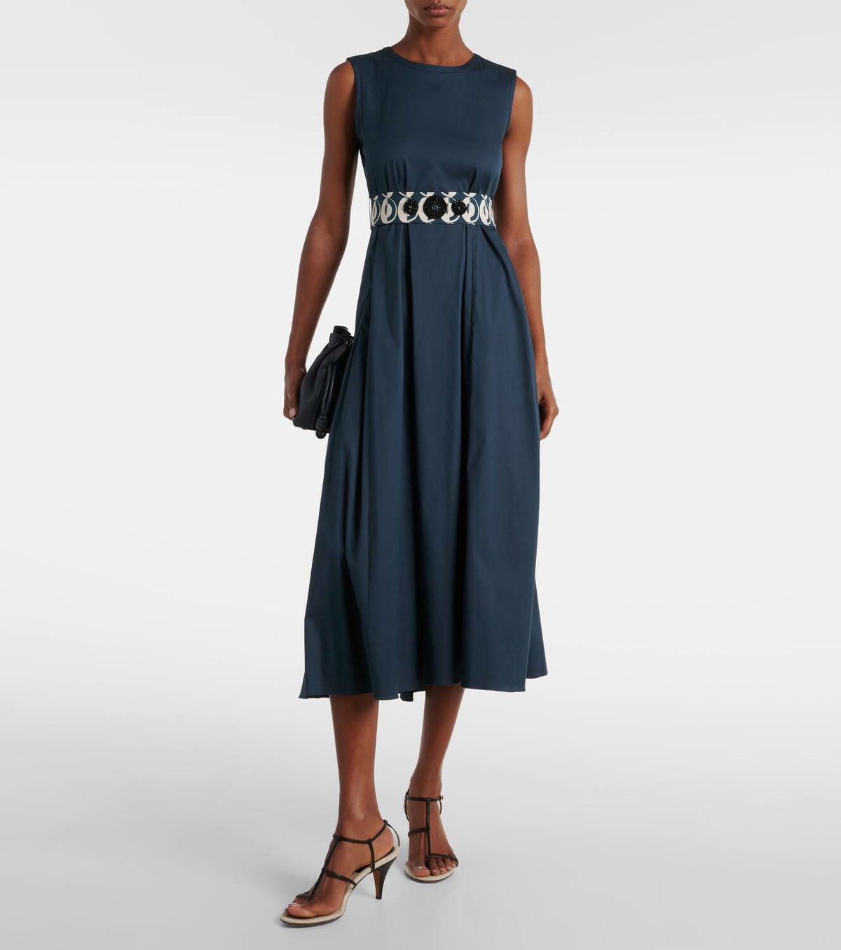 S Max Mara Preston cotton-blend poplin midi dress S Max Mara