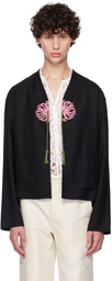 Bode Black Beaded Abilene Jacket