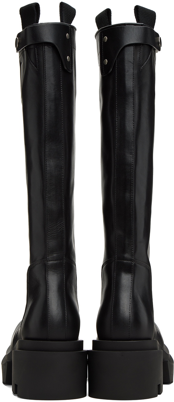 靴 Rick Owens pull on bogun boots Rick Owens Pull On Bogun leather knee-high boots Rick Owens