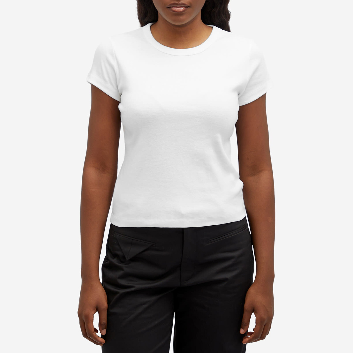 ST. Agni Women's Organic Cotton Baby T-Shirt in White