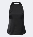 Róhe Halterneck satin top