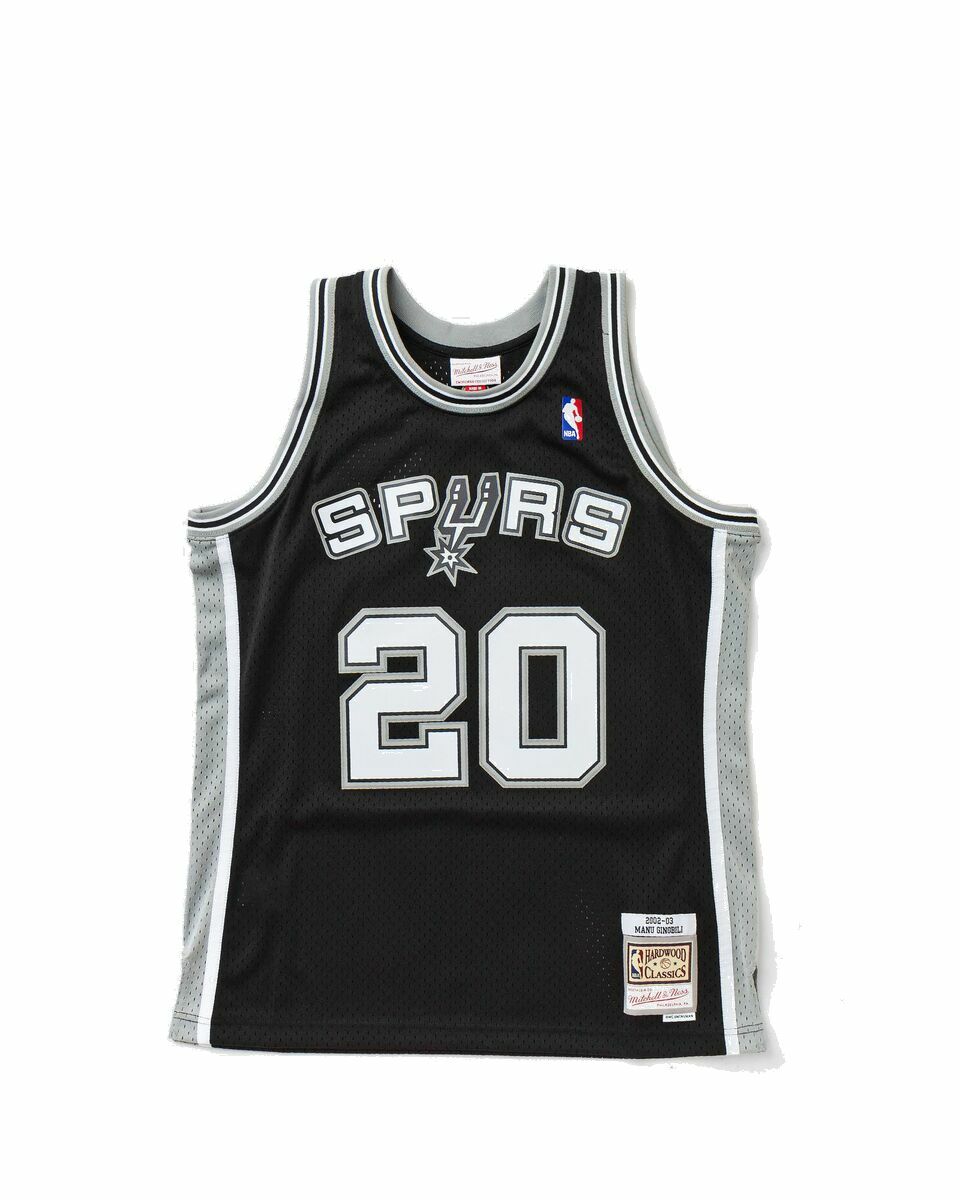 Photo: Mitchell & Ness Nba Swingman Jersey San Antonio Spurs 2002 03 Manu Ginobili #20 Black - Mens - Jerseys