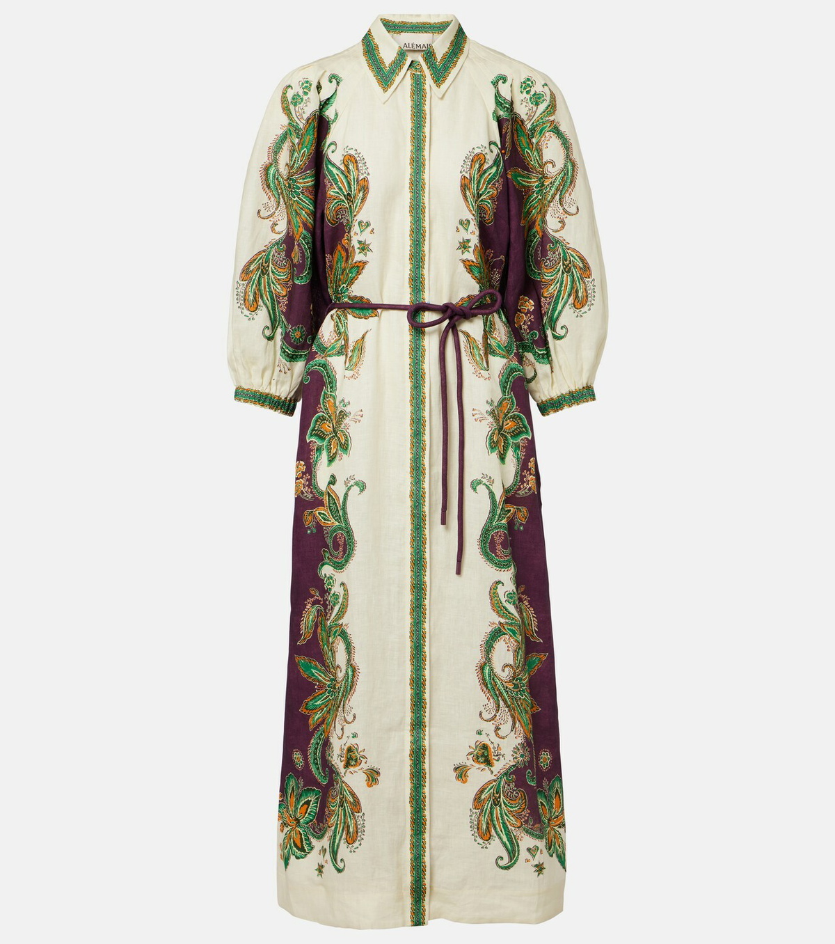 Alémais Ruthie printed linen shirt dress