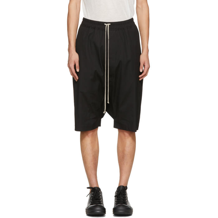 Photo: Rick Owens Black Ricks Pods Shorts 