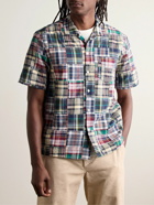 Alex Mill - Convertible-Collar Patchwork Checked Cotton-Madras Shirt - Multi
