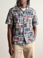 Alex Mill - Convertible-Collar Patchwork Checked Cotton-Madras Shirt - Multi