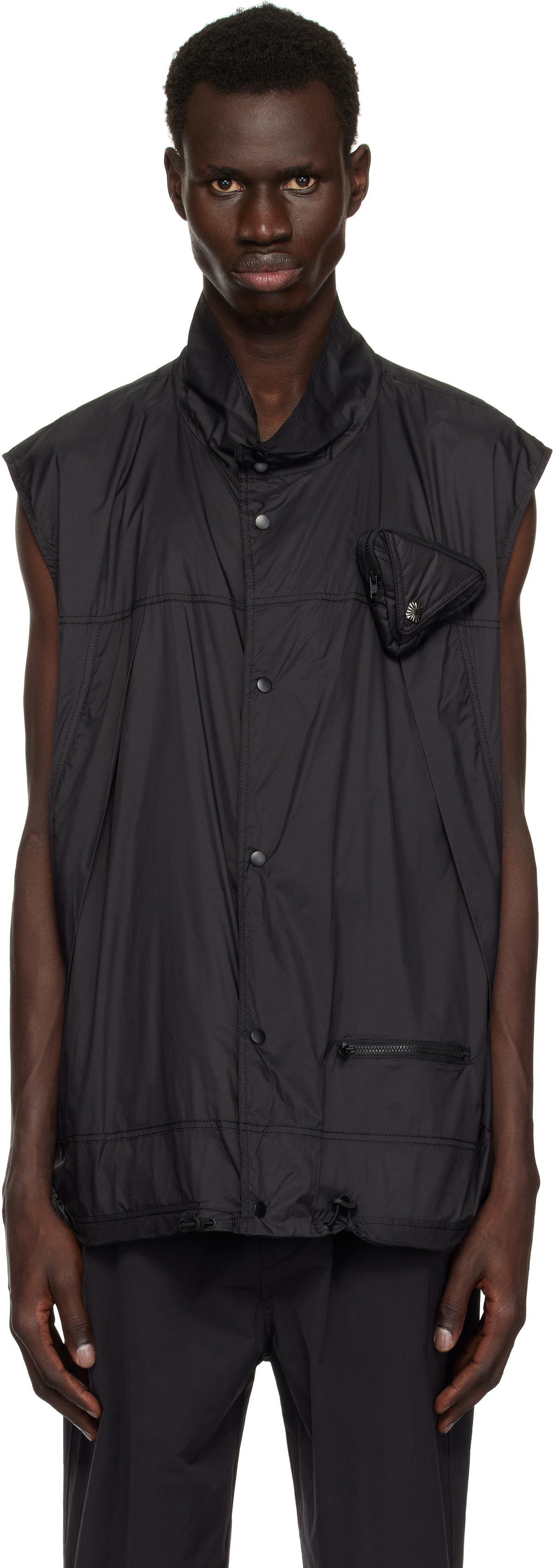 Toga Virilis Navy Slab Tropical Fringe Shirt Toga Virilis